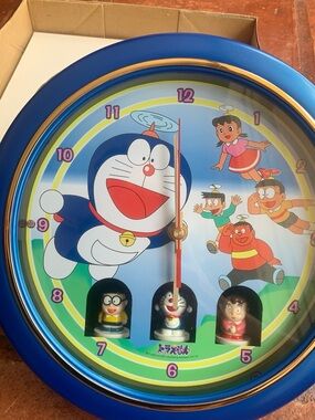 Doraemon Blue Character Wall clock Art Poster